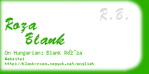 roza blank business card